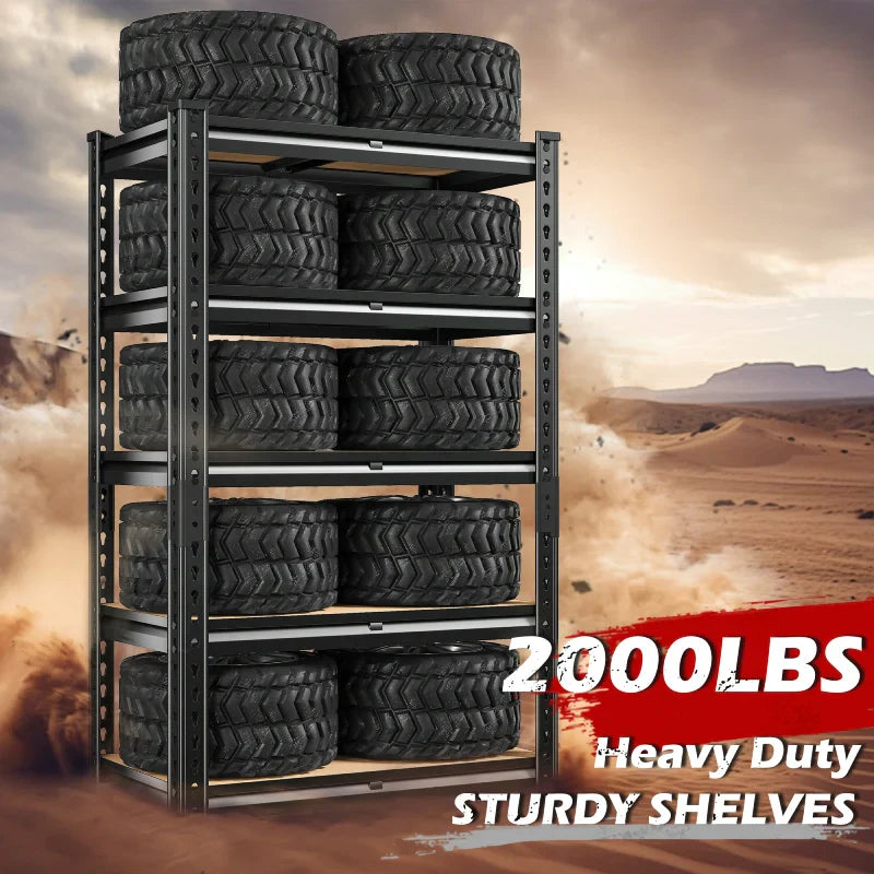 【🔥Factory Direct Clearout Sale🔥】5-Tier Boltless Shelving Units, 2020 lbs Adjustable Steel Garage Shelving Racks for Basement Kitchen Closet