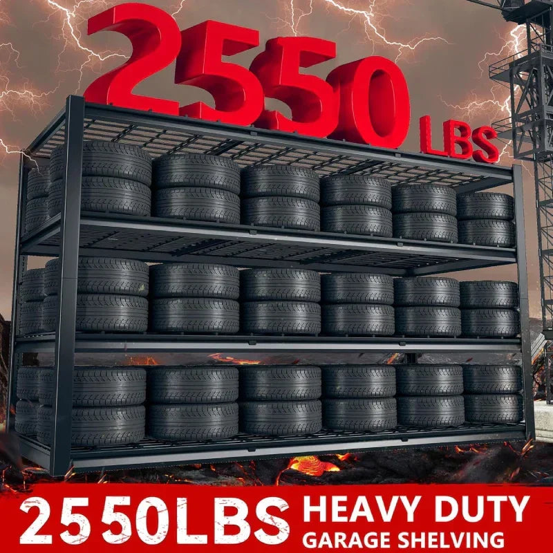 【🔥Factory Direct Clearout Sale🔥】60"W 4-Tier Shelves for Storage 2550LBS Adjustable Garage Shelving Storage Racks  for  Pantry Garage Basement