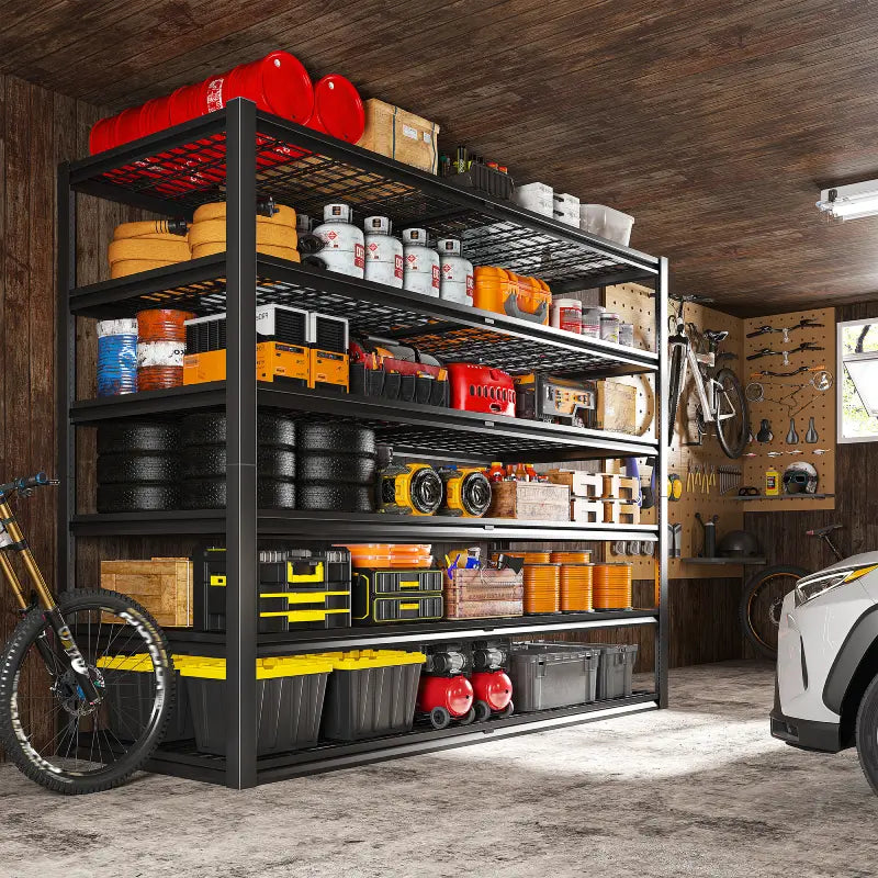 【🔥Factory Direct Clearout Sale🔥】55.2"W 3500LBS Industrial Shelving 6-Tier Adjustable Heavy Duty Shelves for Garage Basement Warehouse