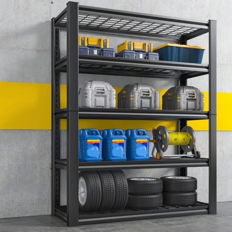 【🔥Factory Direct Clearout Sale🔥】2 Packs 35.6"W Steel Shelving 2500LBS Heavy Duty Storage Shelves Adjustable Storage Shelves for Garage, Kitchen,Basement