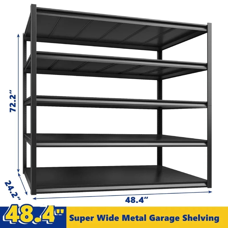 【🔥Factory Direct Clearout Sale🔥】2 Packs 72.2"H Garage Storage Shelves 3000LBS Heavy Duty Rack, Industrial Shelves for Basement Warehouse