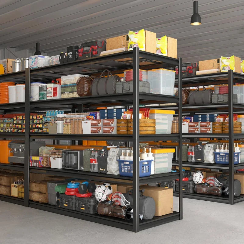 【🔥Factory Direct Clearout Sale🔥】2 Packs 72.2"H Garage Storage Shelves 3000LBS Heavy Duty Rack, Industrial Shelves for Basement Warehouse