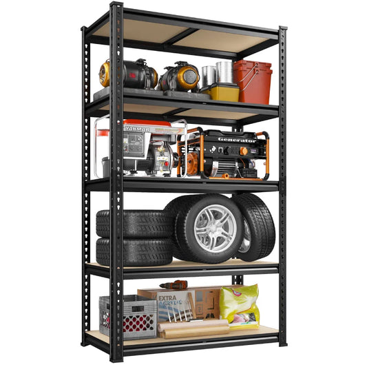 【🔥Factory Direct Clearout Sale🔥】35.5“W Garage Storage Shelves, 5-Tier Adjustable Storage Rack, 2000 Lbs Heavy Duty Shelving Units, Metal Shelves for Pantry Kitchen Dorm