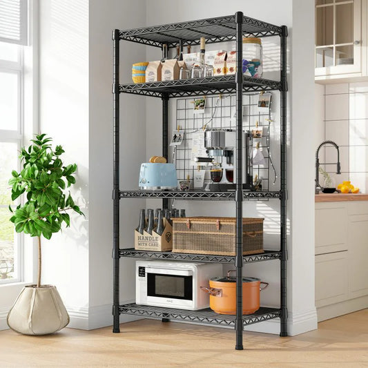 【🔥Factory Direct Clearout Sale🔥】24"W Wire Shelving Units,5-Tier Adjusatble, 850lbs Metal Wire Shelf for Kitchen Pantry Basement