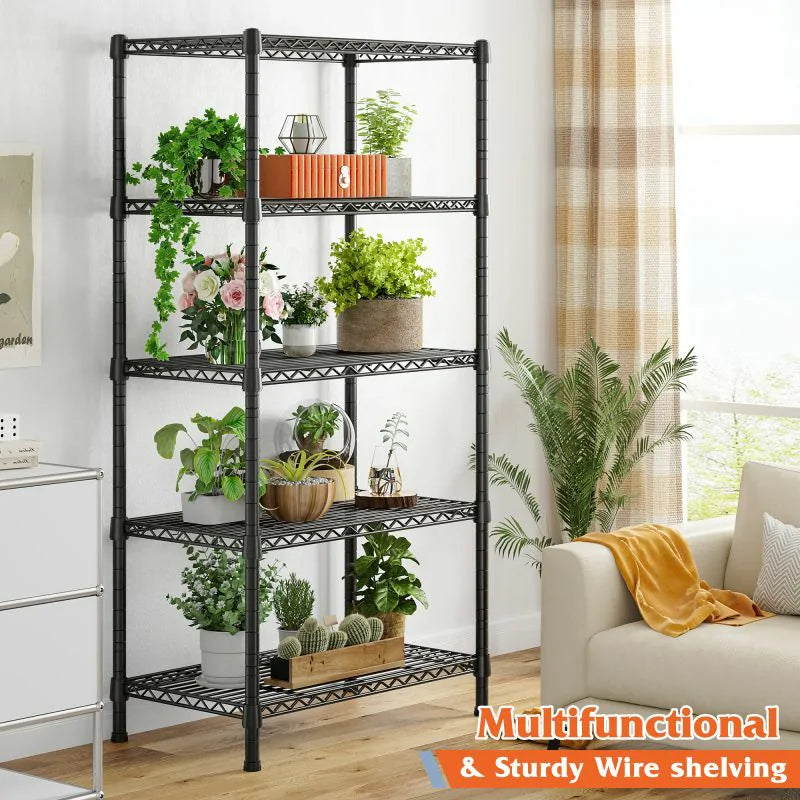 【🔥Factory Direct Clearout Sale🔥】24"W Wire Shelving Units,5-Tier Adjusatble, 850lbs Metal Wire Shelf for Kitchen Pantry Basement