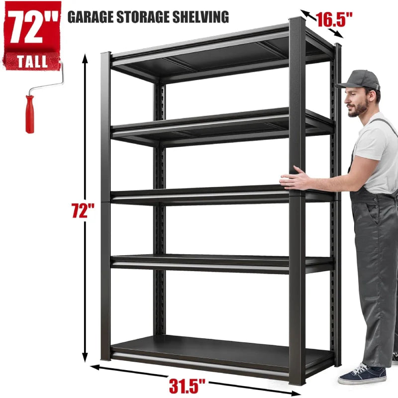 【🔥Factory Direct Clearout Sale🔥】2 Packs 31.5"W  Heavy Duty Storage Shelves, 5-Tier 2000 Lbs Adjustable Metal Shelving Units for Garage, Basement, Warehouse, Pantry