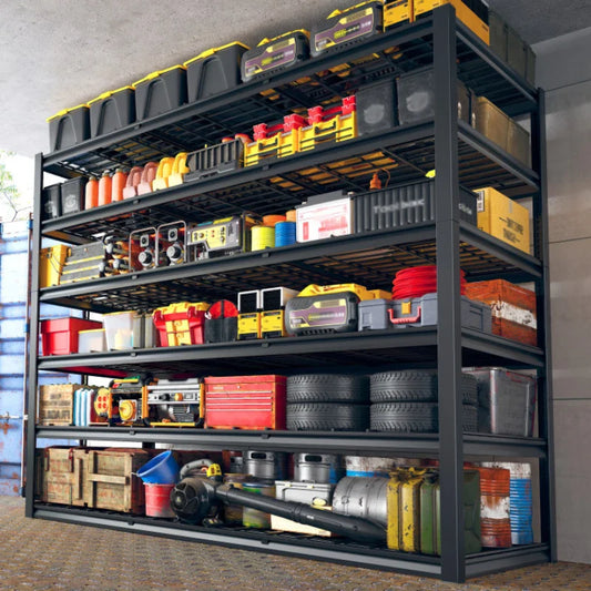 【🔥Factory Direct Clearout Sale🔥】60in x 84in Garage Storage Shelves 6-Tier Industrial Steel Shelving Adjustable Heavy Duty Garage Shelving Tool-Free Shelf For Basement Commercial Warehouse