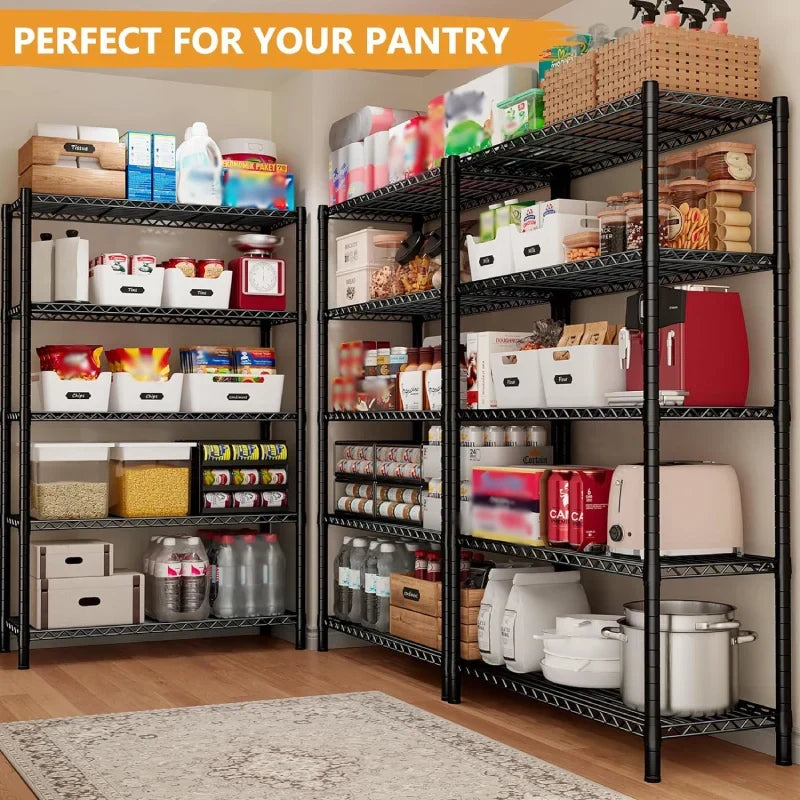 【🔥Factory Direct Clearout Sale🔥】35.4"W Wire Shelving Units, 5 Tier Adjustable Storage Rack, Metal Commercial Shelves for Pantry Kitchen Dorm