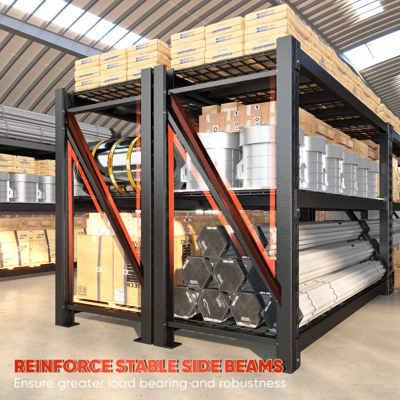 【🔥Factory Direct Clearout Sale🔥】Steel Heavy Duty Shelving Adjustable Industrial Storage Racks Shop Shelves for Garage Organization Basement, Warehouse, Industrial