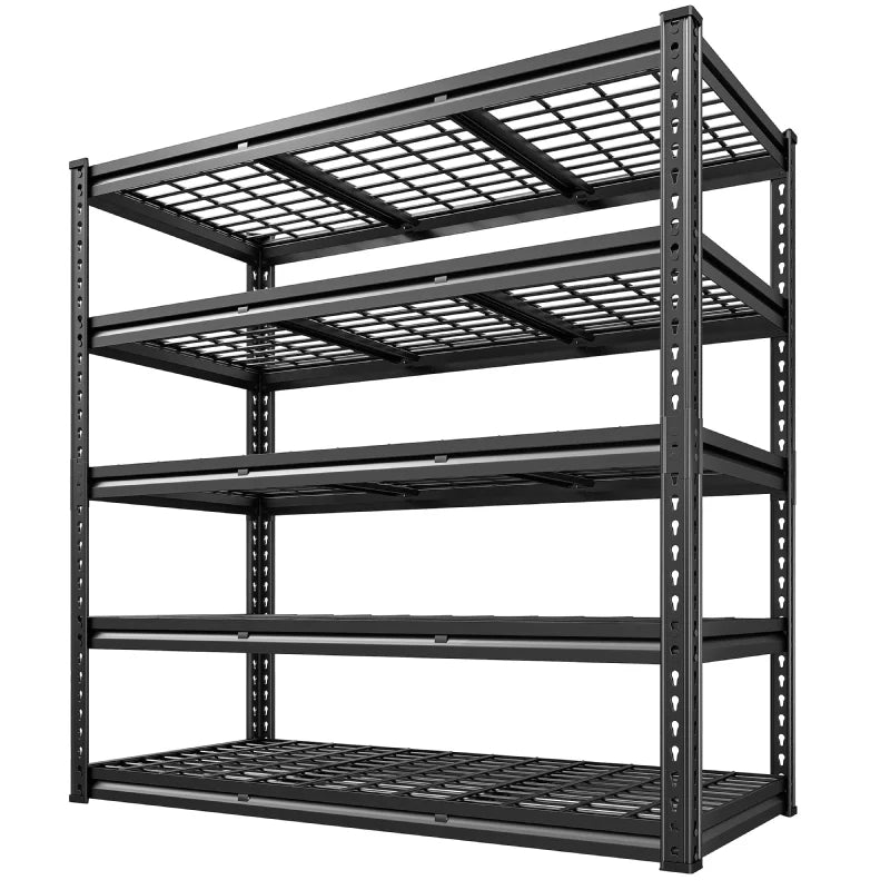 【🔥Factory Direct Clearout Sale🔥】Garage Shelving 48"W x 72"H  5-Tier Storage Shelves 3000 LBS  Heavy Duty Shelving Adjustable for Garage, Basement, Warehouse