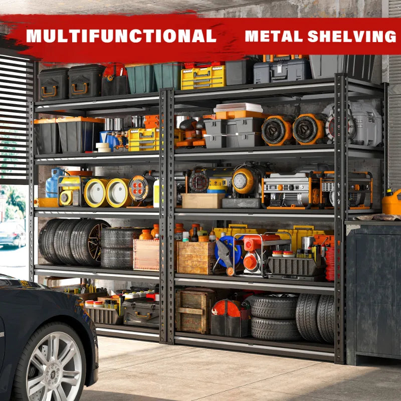【🔥Factory Direct Clearout Sale🔥】 3000 LBS 5 Tiers Heavy Duty  Storage Shelves Adjustable Metal Shelving for  Garage, Pantry, Kitchen and Basement