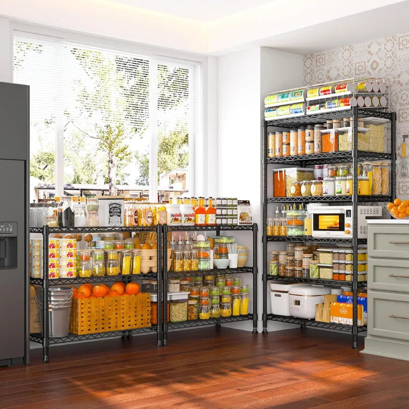 【🔥Factory Direct Clearout Sale🔥】21.5"W Metal Wire Rack, 6-Tier Adjusatble, 1000lbs Wire Shelving Units for Kitchen Pantry Commercial