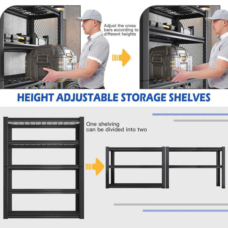 【🔥Factory Direct Clearout Sale🔥】2 Packs 35.6"W Steel Shelving 2500LBS Heavy Duty Storage Shelves Adjustable Storage Shelves for Garage, Kitchen,Basement