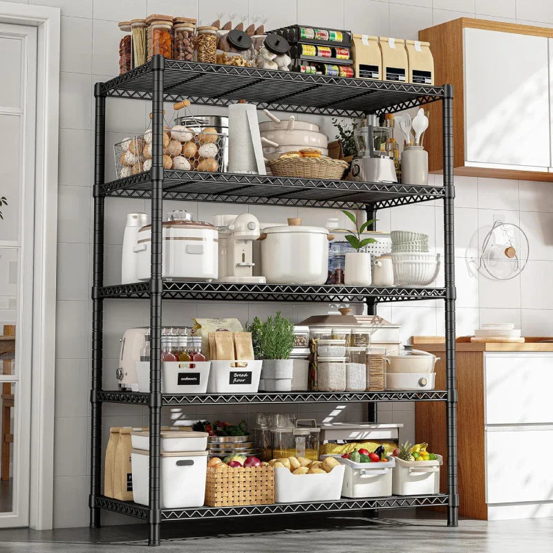 【🔥Factory Direct Clearout Sale🔥】35.4"W Wire Shelving Units, 5 Tier Adjustable Storage Rack, Metal Commercial Shelves for Pantry Kitchen Dorm