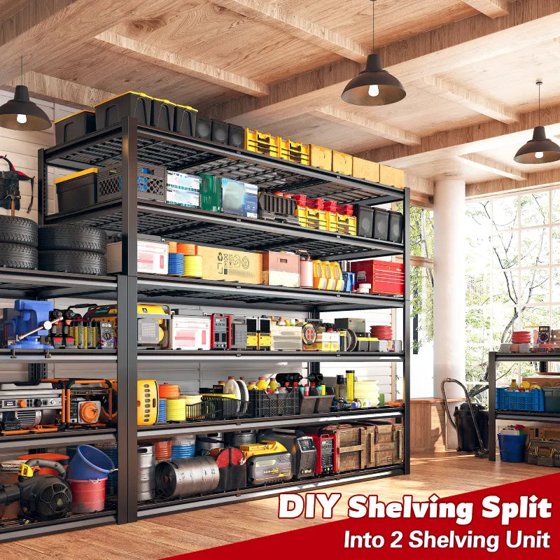 【🔥Factory Direct Clearout Sale🔥】2 PCS 84"H Garage Shelving 3000LBS Industrial Shelving Units 6-tierAdjustable Storage Shelves for Basement, Garage, Warehouse