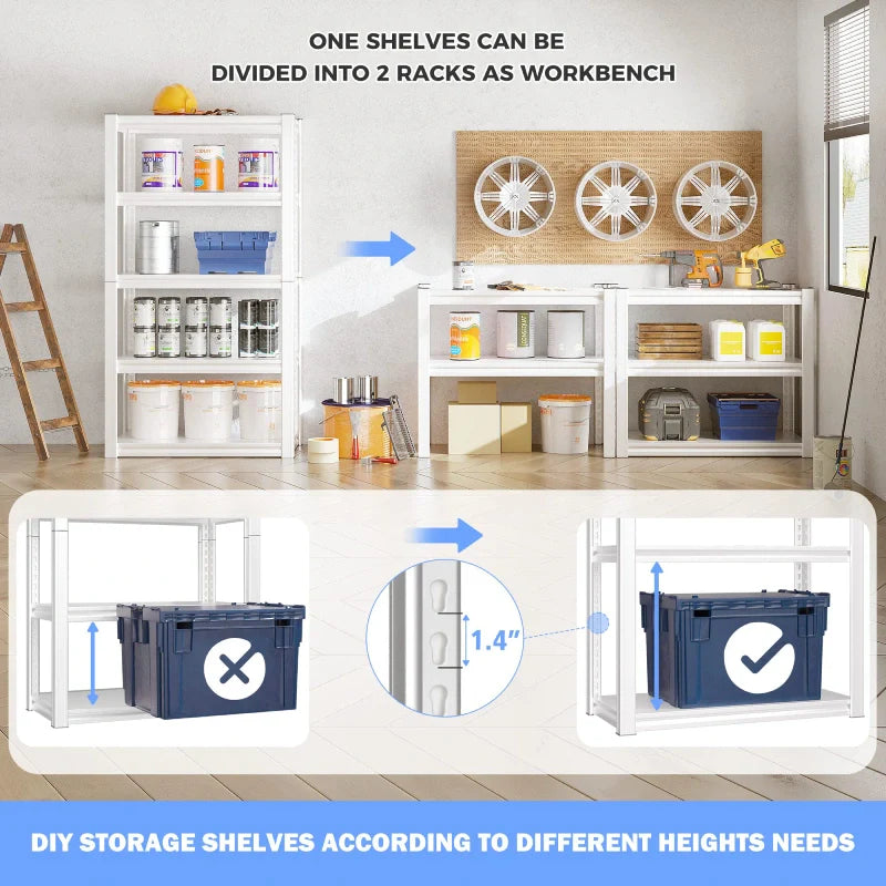 【🔥Factory Direct Clearout Sale🔥】 72"H Metal Storage Rack 2000LBS Adjustable Shelving for Kitchen, Living room