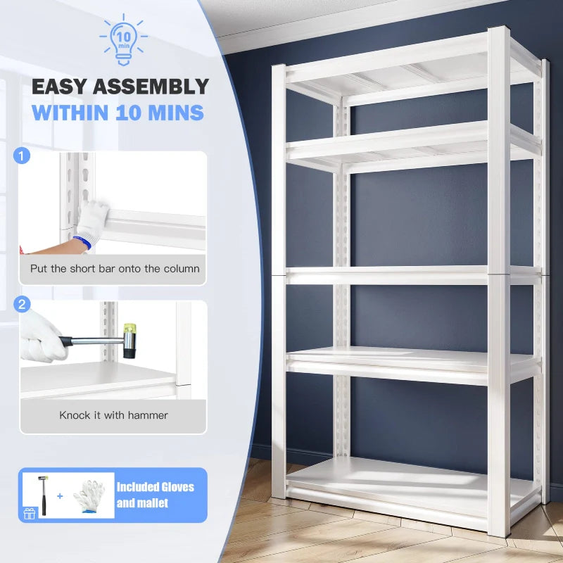 【🔥Factory Direct Clearout Sale🔥】 72"H Metal Storage Rack 2000LBS Adjustable Shelving for Kitchen, Living room