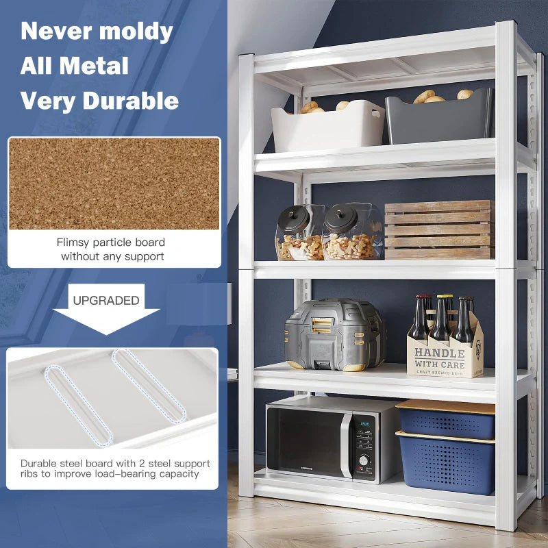 【🔥Factory Direct Clearout Sale🔥】 72"H Metal Storage Rack 2000LBS Adjustable Shelving for Kitchen, Living room