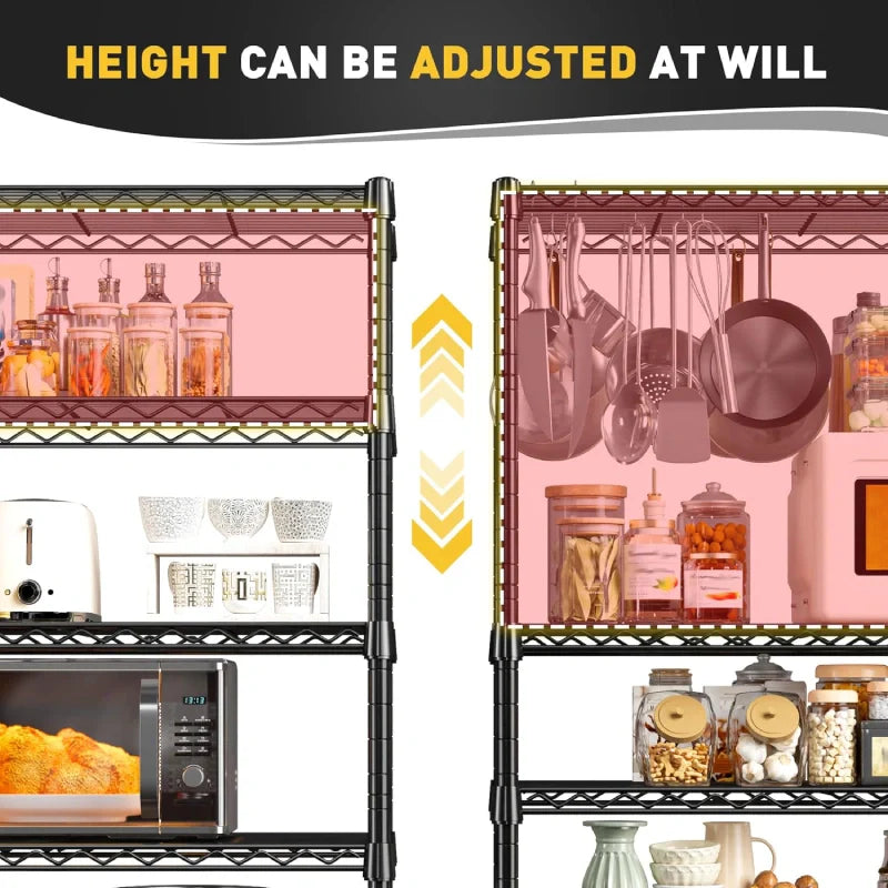 【🔥Factory Direct Clearout Sale🔥】Tall Wire Shelving Units，Adjustable Outdoor Metal Shelves, Storage Shelves for Kitchen Pantry Dorm