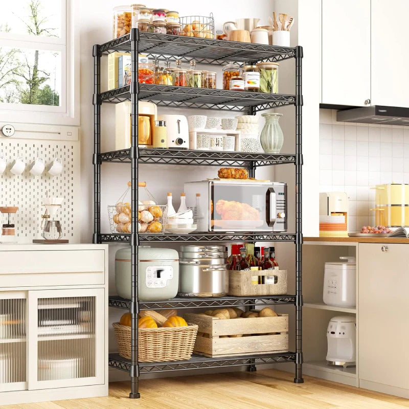 【🔥Factory Direct Clearout Sale🔥】Tall Wire Shelving Units，Adjustable Outdoor Metal Shelves, Storage Shelves for Kitchen Pantry Dorm
