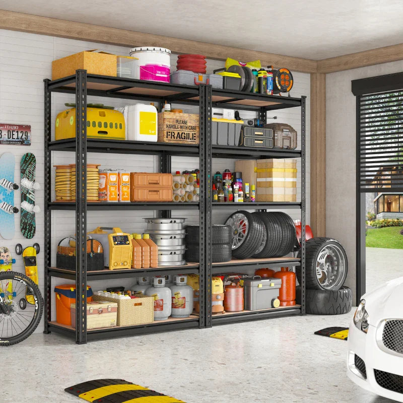 【🔥Factory Direct Clearout Sale🔥】35.5“W Garage Storage Shelves, 5-Tier Adjustable Storage Rack, 2000 Lbs Heavy Duty Shelving Units, Metal Shelves for Pantry Kitchen Dorm
