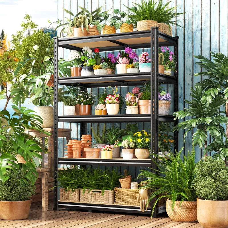 【🔥Factory Direct Clearout Sale🔥】35.5”W Garage Shelves Set of 2, 5-Tier Adjustable Metal Shelving Unit Load 2000 lbs, Storage Shelves for Basement Pantry Closet