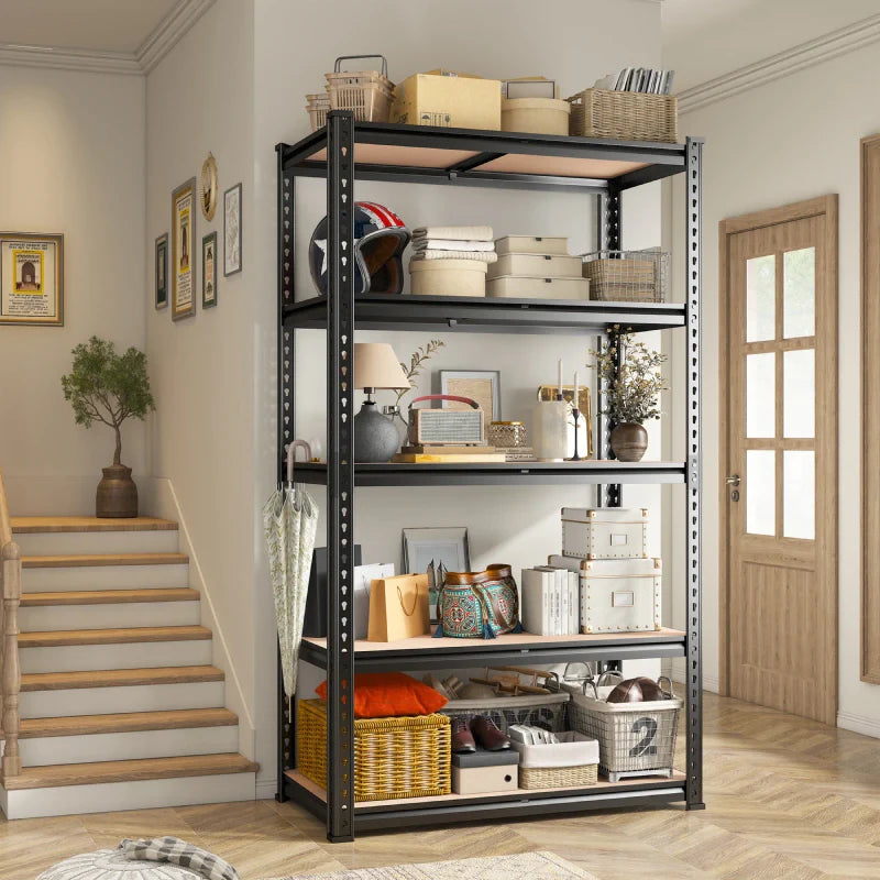 【🔥Factory Direct Clearout Sale🔥】35.5“W Garage Storage Shelves, 5-Tier Adjustable Storage Rack, 2000 Lbs Heavy Duty Shelving Units, Metal Shelves for Pantry Kitchen Dorm