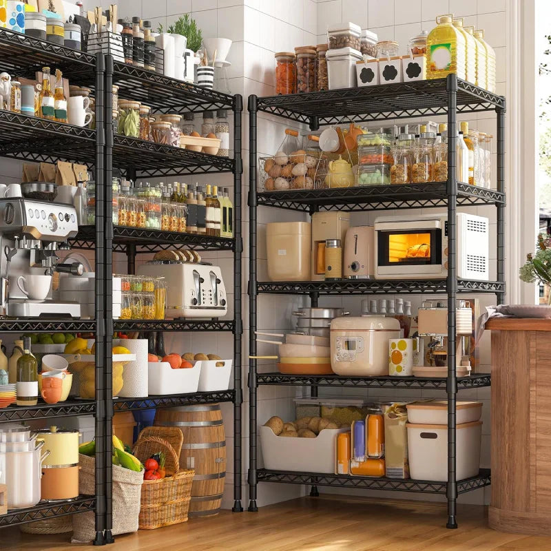 【🔥Factory Direct Clearout Sale🔥】21.6"W Storage Shelves, 5-Tier Adjustable Wire Shelving, Metal Rack for Kitchen Pantry Storage