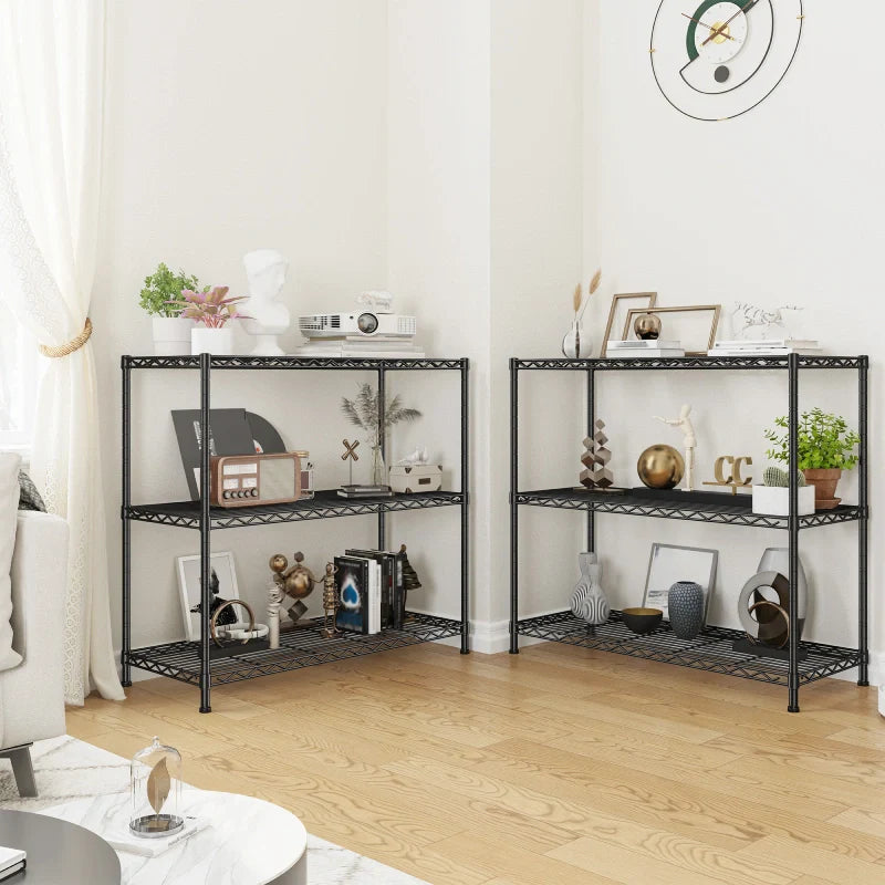 【🔥Factory Direct Clearout Sale🔥】3-Shlef Metal Shelves, Adjustable Steel Wire Shelving Units, Storage Rack for Kitchen Pantry Closet Dorm