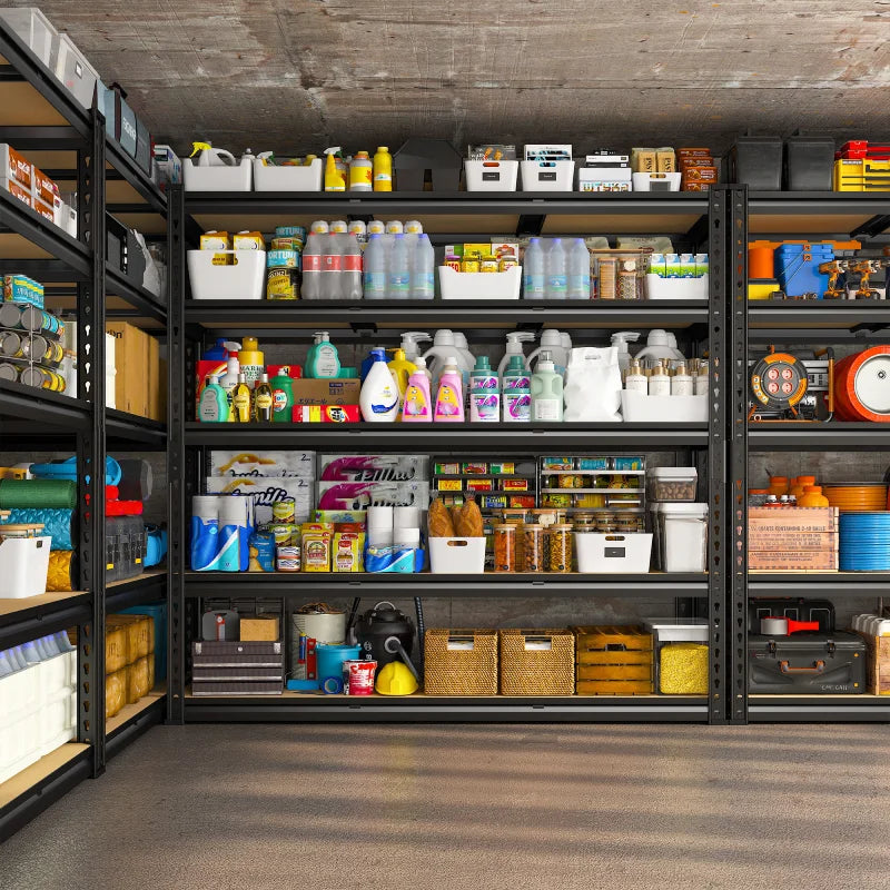 【🔥Factory Direct Clearout Sale🔥】2 Pack 48"W Storage Shelves, 3000lbs Steel Shelving Racks, Freestanding Garage shelving for Basement Warehouse