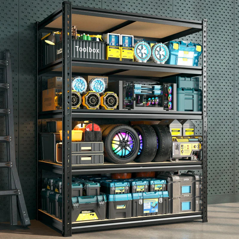 【🔥Factory Direct Clearout Sale🔥】40”W Storage Shelves, Heavy Duty Garage Shelving Load 2,500lbs , Metal Shelves for Pantry Kitchen Basement Closet