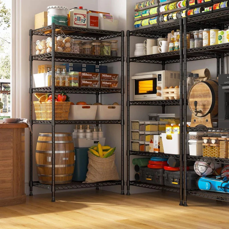 【🔥Factory Direct Clearout Sale🔥】21.5"W Wire Shelving Units, 5-Tier Adjustable, 1000lbs Metal Wire Racks for Pantry Kitchen Dorm