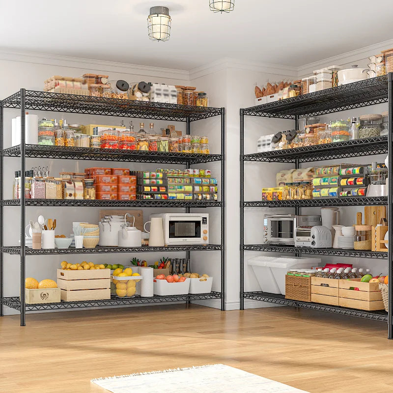 【🔥Factory Direct Clearout Sale🔥】55.5"W Wire Shelving, 3200 lbs Heavy Duty Storage Racks, Metal Shelves for Garage Kitchen Basement