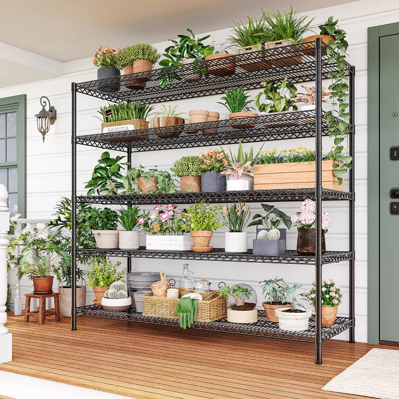 【🔥Factory Direct Clearout Sale🔥】55.5"W Wire Shelving, 3200 lbs Heavy Duty Storage Racks, Metal Shelves for Garage Kitchen Basement