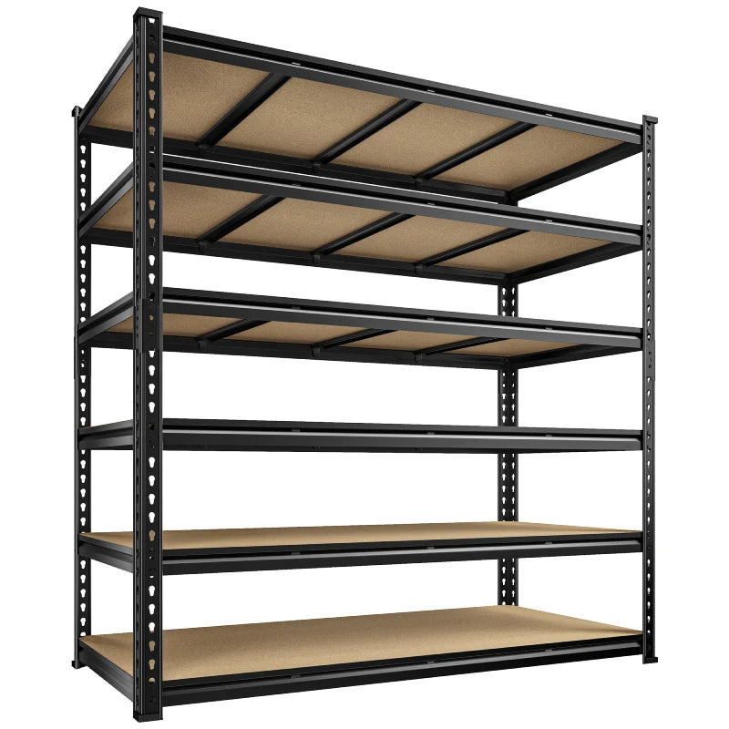 【🔥Factory Direct Clearout Sale🔥】55"W Boltless Shelving Units, 6-Tier Heavy Duty Freestanding Garage Shelves Load 3060lbs, Steel Storage Racks for Pantry Basement Commercial