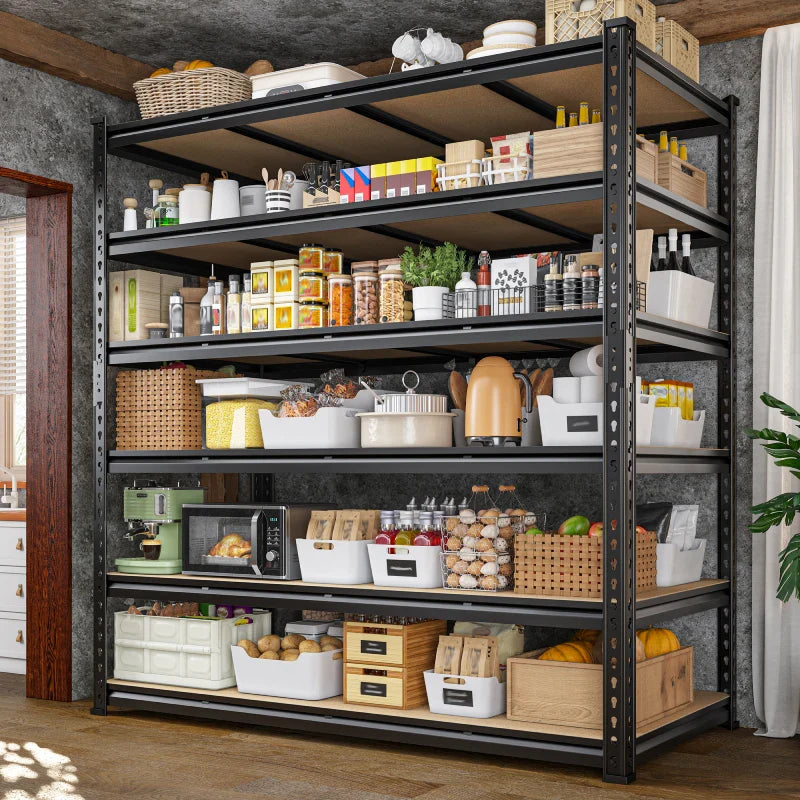 【🔥Factory Direct Clearout Sale🔥】55"W Boltless Shelving Units, 6-Tier Heavy Duty Freestanding Garage Shelves Load 3060lbs, Steel Storage Racks for Pantry Basement Commercial