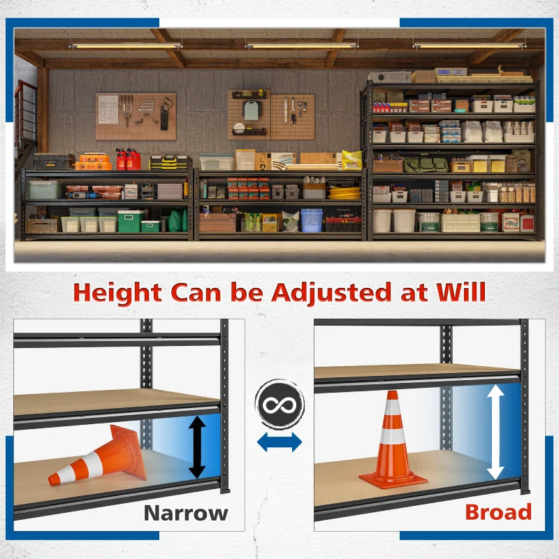 【🔥Factory Direct Clearout Sale🔥】59.8”W Boltless Shelving Units, 6-Tier Heavy Duty Steel Garage Shelf Load 3000lbs, Commercial Shelving Rack for Pantry Kitchen Basement