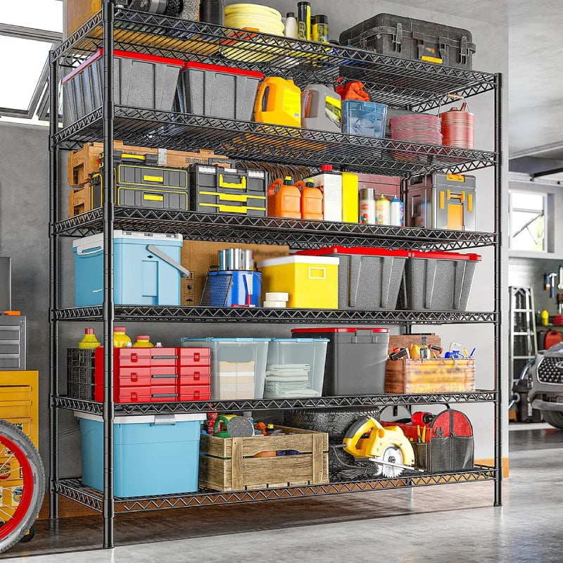 【🔥Factory Direct Clearout Sale🔥】83”H 6-Tier Metal Wire Shelves, 3840lbs Heavy Duty Storage Shelves , Adjustable Storage Rack for Garage Kitchen Pantry Commercial