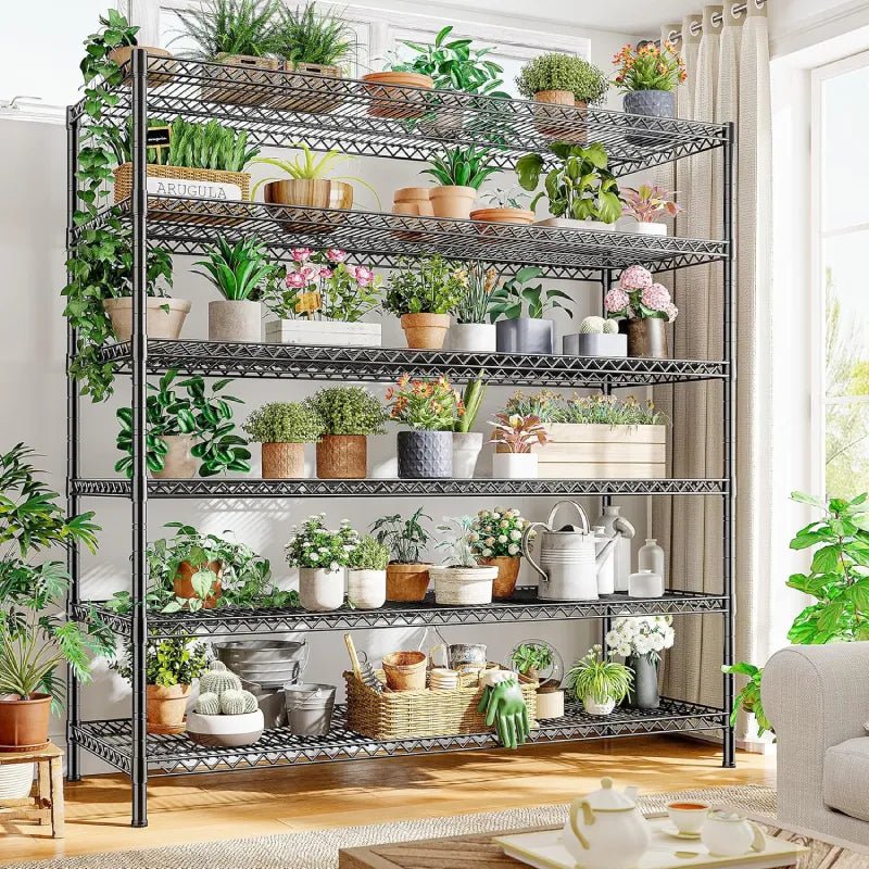 【🔥Factory Direct Clearout Sale🔥】83”H 6-Tier Metal Wire Shelves, 3840lbs Heavy Duty Storage Shelves , Adjustable Storage Rack for Garage Kitchen Pantry Commercial