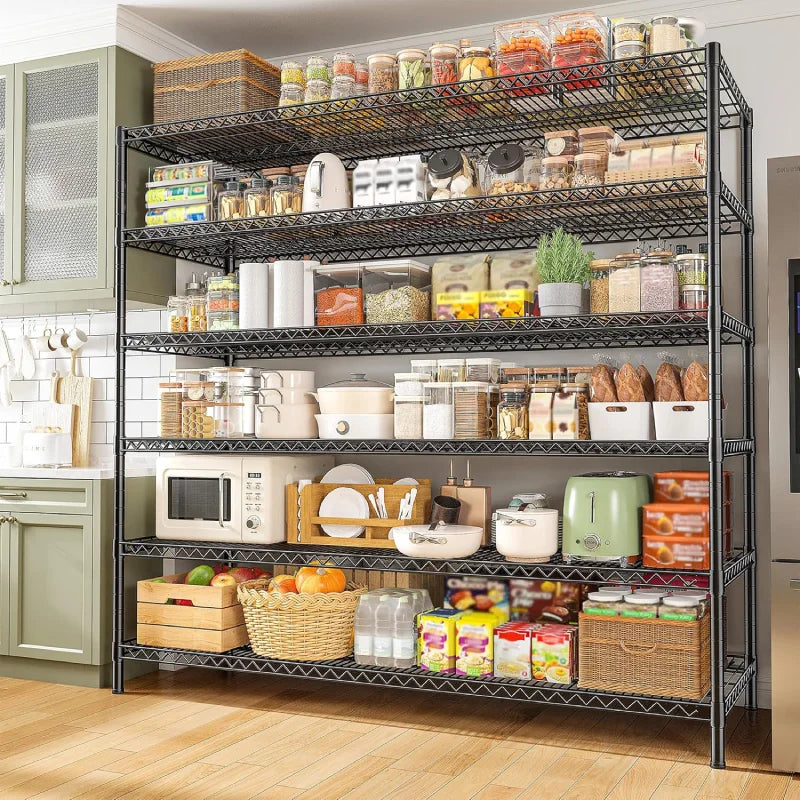 【🔥Factory Direct Clearout Sale🔥】83”H 6-Tier Metal Wire Shelves, 3840lbs Heavy Duty Storage Shelves , Adjustable Storage Rack for Garage Kitchen Pantry Commercial