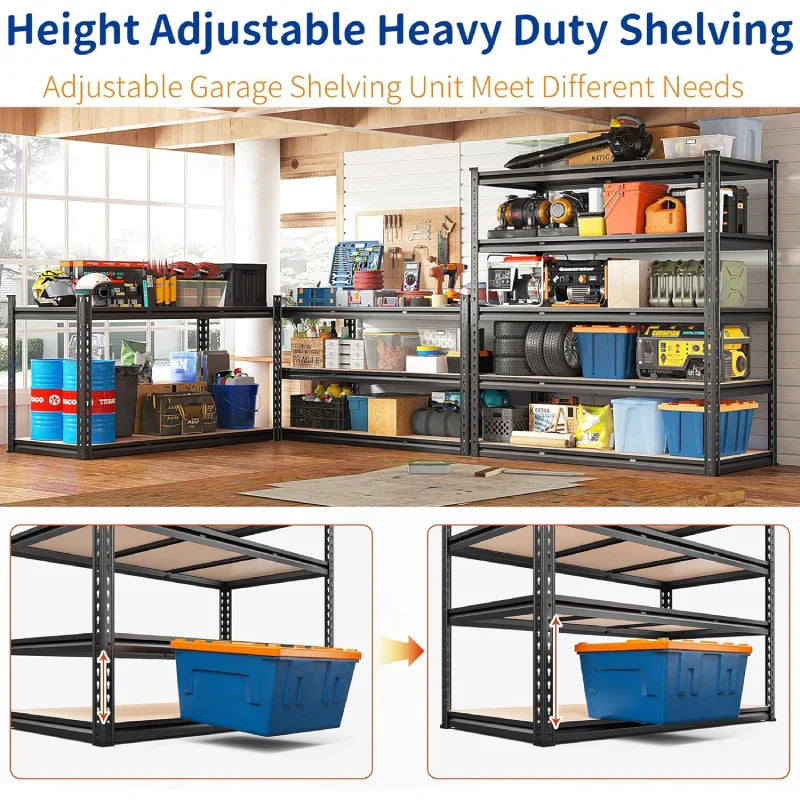 【🔥Factory Direct Clearout Sale🔥】2 Pack 48"W Storage Shelves, 3000lbs Steel Shelving Racks, Freestanding Garage shelving for Basement Warehouse