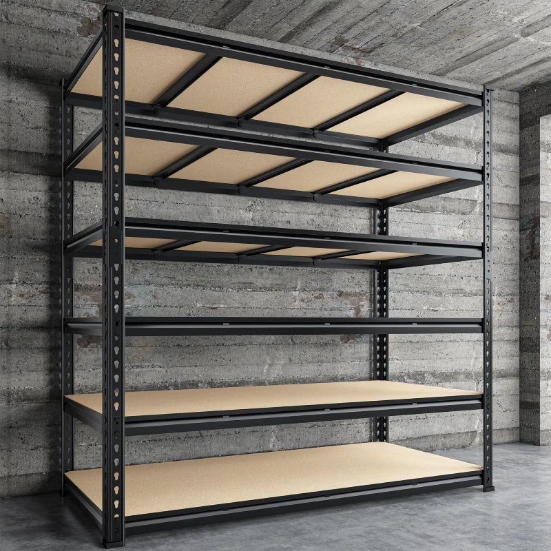 【🔥Factory Direct Clearout Sale🔥】55"W Boltless Shelving Units, 6-Tier Heavy Duty Freestanding Garage Shelves Load 3060lbs, Steel Storage Racks for Pantry Basement Commercial