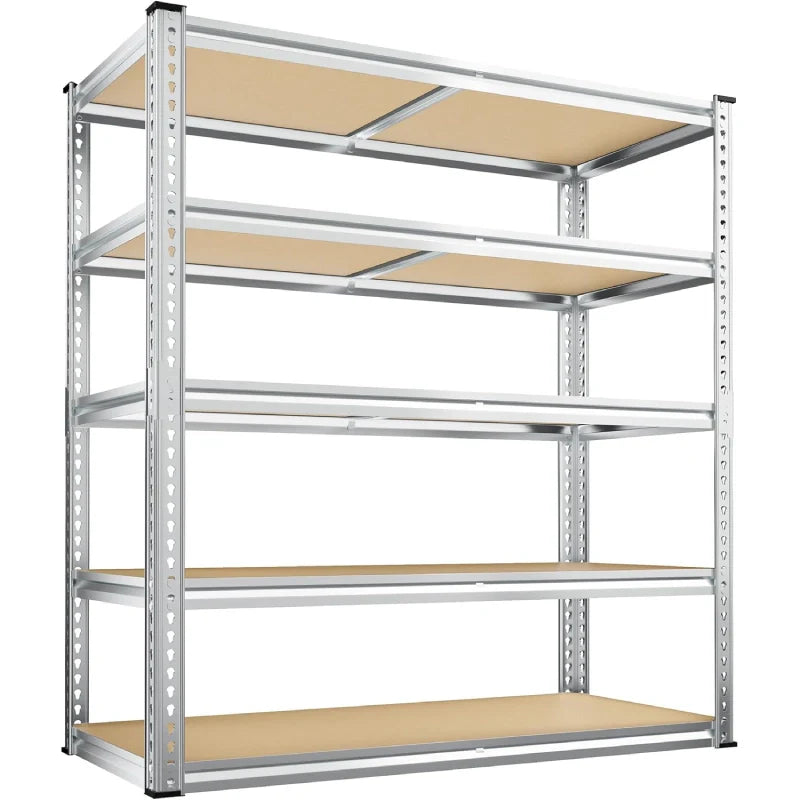【🔥Factory Direct Clearout Sale🔥】Industrial Shleving Units, 2500lbs Heavy Duty Garage Shelves, Metal Storage Rack for Basement Warehouse Commercial, Galvanized