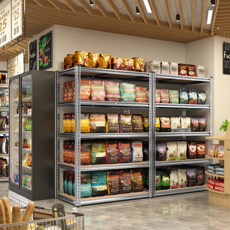 【🔥Factory Direct Clearout Sale🔥】35.5"W Garage Shelving, 5-Tier Adjustable Metal Shelves, Storage Rack for Kitchen Pantry Basement, Galvanized
