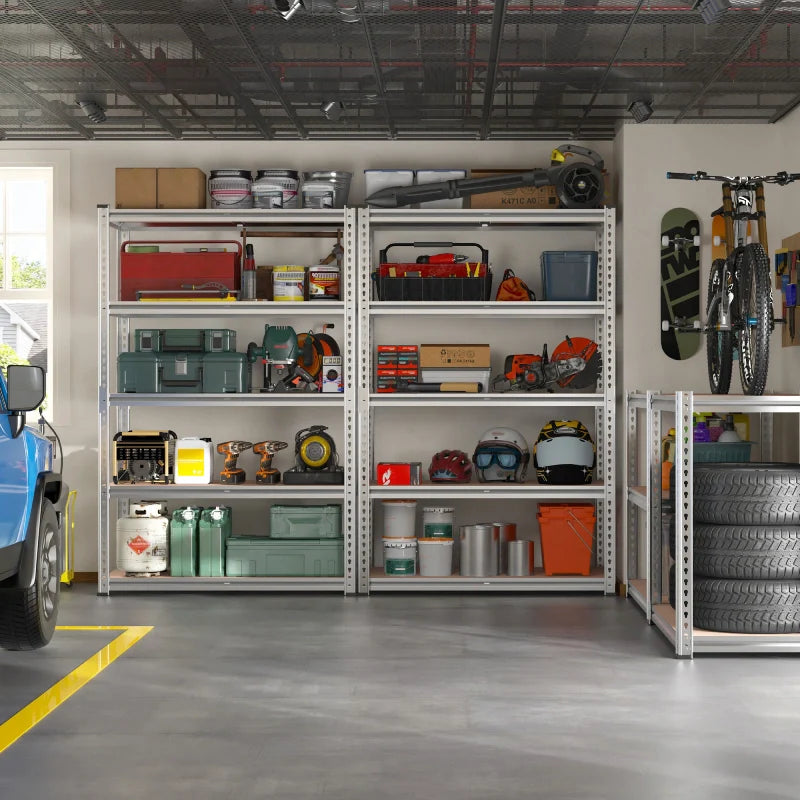 【🔥Factory Direct Clearout Sale🔥】35.5"W Garage Shelving, 5-Tier Adjustable Metal Shelves, Storage Rack for Kitchen Pantry Basement, Galvanized