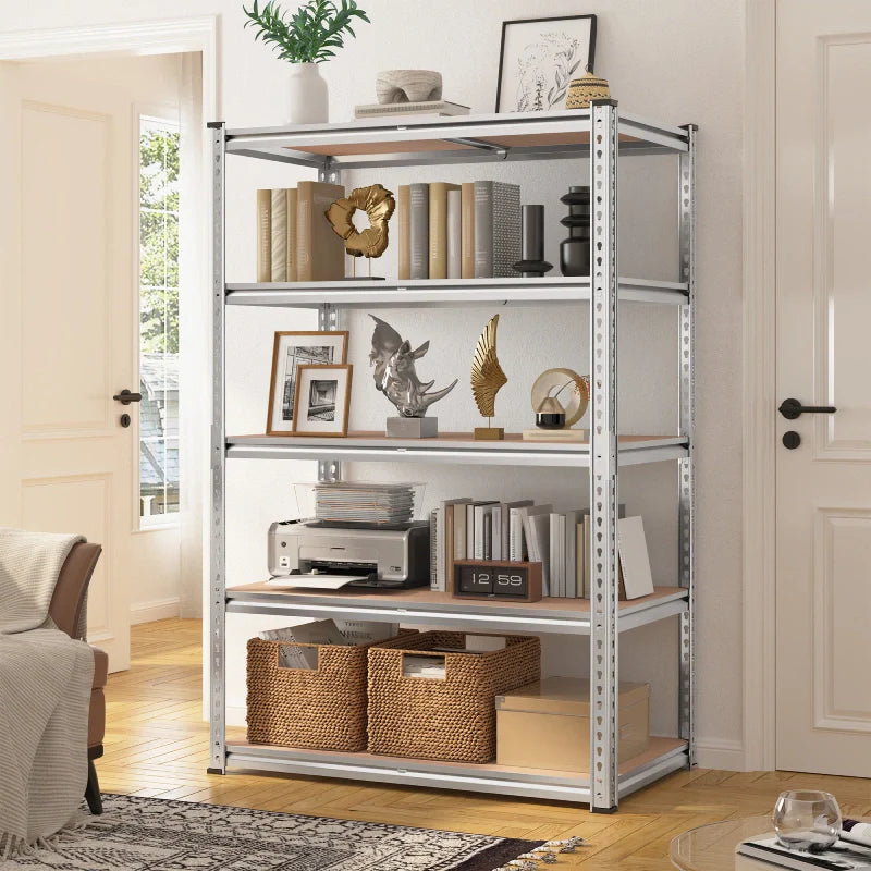 【🔥Factory Direct Clearout Sale🔥】35.5"W Garage Shelving, 5-Tier Adjustable Metal Shelves, Storage Rack for Kitchen Pantry Basement, Galvanized