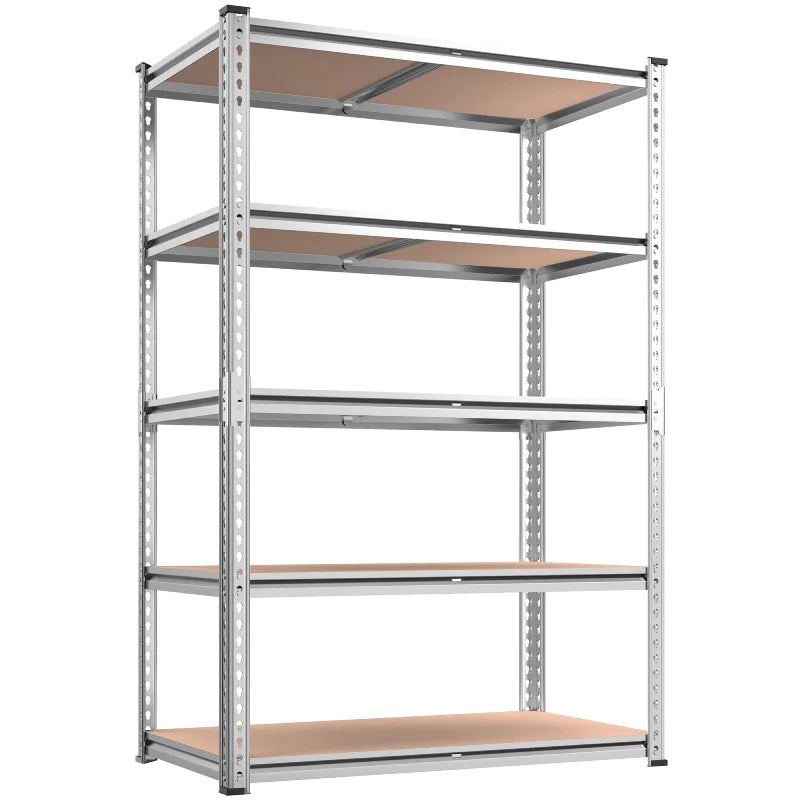 【🔥Factory Direct Clearout Sale🔥】35.5"W Garage Shelving, 5-Tier Adjustable Metal Shelves, Storage Rack for Kitchen Pantry Basement, Galvanized
