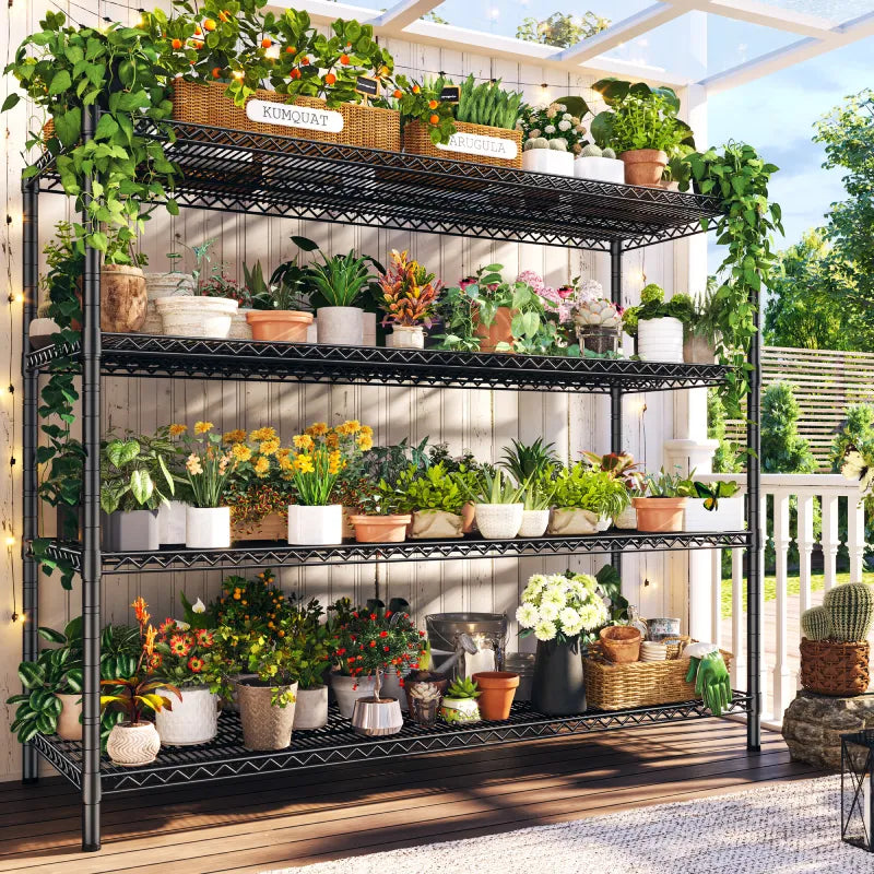 【🔥Factory Direct Clearout Sale🔥】60" W Wire Rack Shelving on Wheels, 2878lbs Heavy Duty Metal Shelves Adjustable, Commercial Shelves for Garage Pantry Kitchen