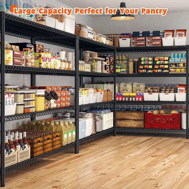 【🔥Factory Direct Clearout Sale🔥】60" W Wire Rack Shelving on Wheels, 2878lbs Heavy Duty Metal Shelves Adjustable, Commercial Shelves for Garage Pantry Kitchen