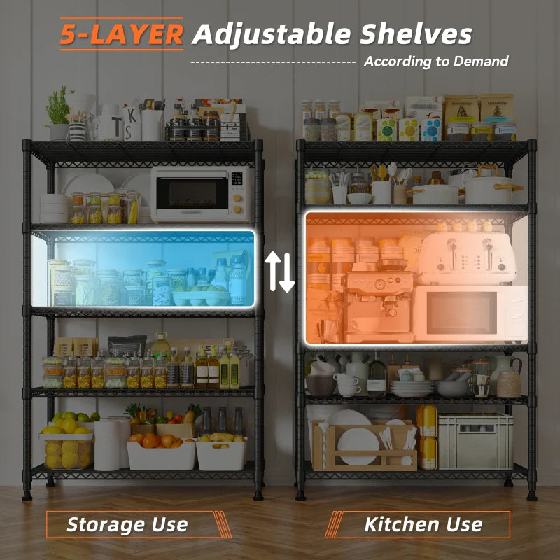 【🔥Factory Direct Clearout Sale🔥】Tall Wire Shelving Units，Adjustable Outdoor Metal Shelves, Storage Shelves for Kitchen Pantry Dorm